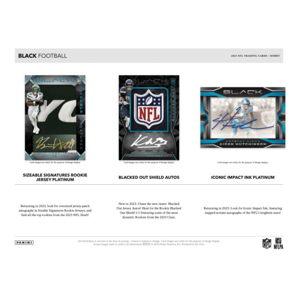 2023 Panini Black Football Hobby Box - Image 4
